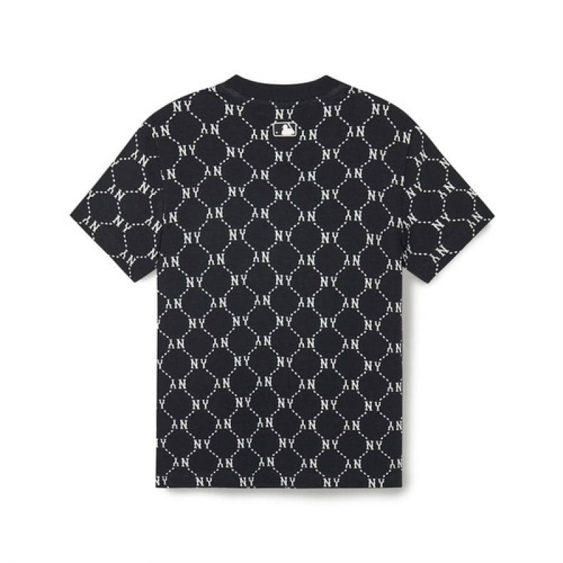 MLB Dia Monogram Jacquard T Shirts Black | USA_MLB19717