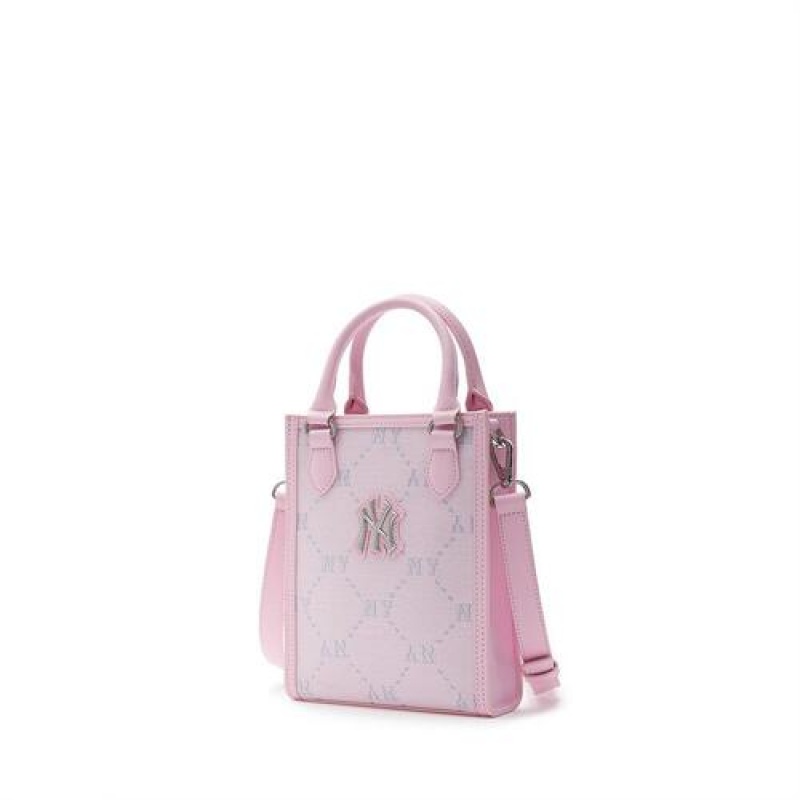 MLB Dia Monogram Mini Totebag Accessories Pink | USA_MLB85510