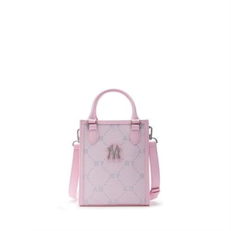 MLB Dia Monogram Mini Totebag Accessories Pink | USA_MLB85510