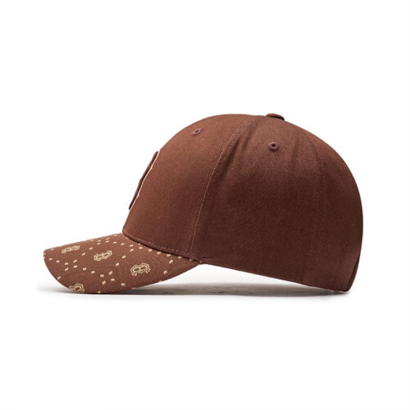 MLB Dia Monogram Point Sturctured Baseball Caps Brown | USA_MLB37472