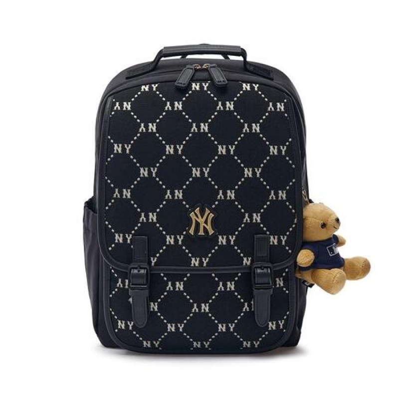 MLB Dia Monogram Premium School Bag Accessories Black | USA_MLB65436