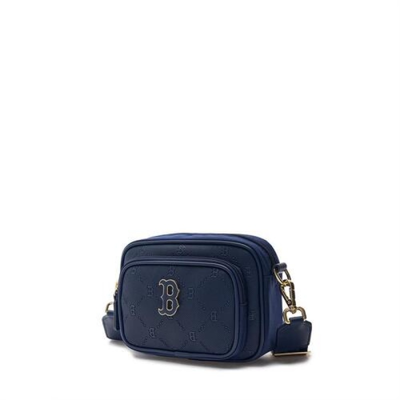 MLB Dia Monogram Pu Camera Bag Accessories Navy | USA_MLB13027