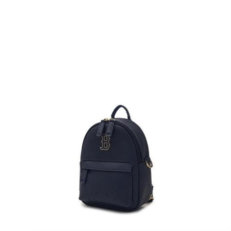 MLB Dia Monogram Pu Mini Backpack Accessories Black | USA_MLB88051