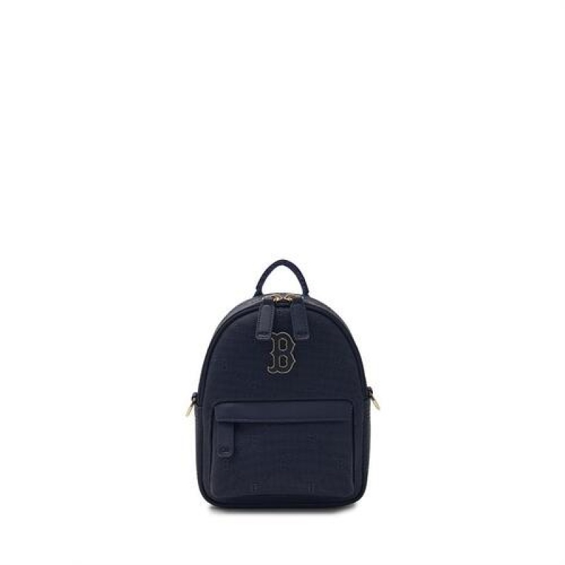 MLB Dia Monogram Pu Mini Backpack Accessories Black | USA_MLB88051