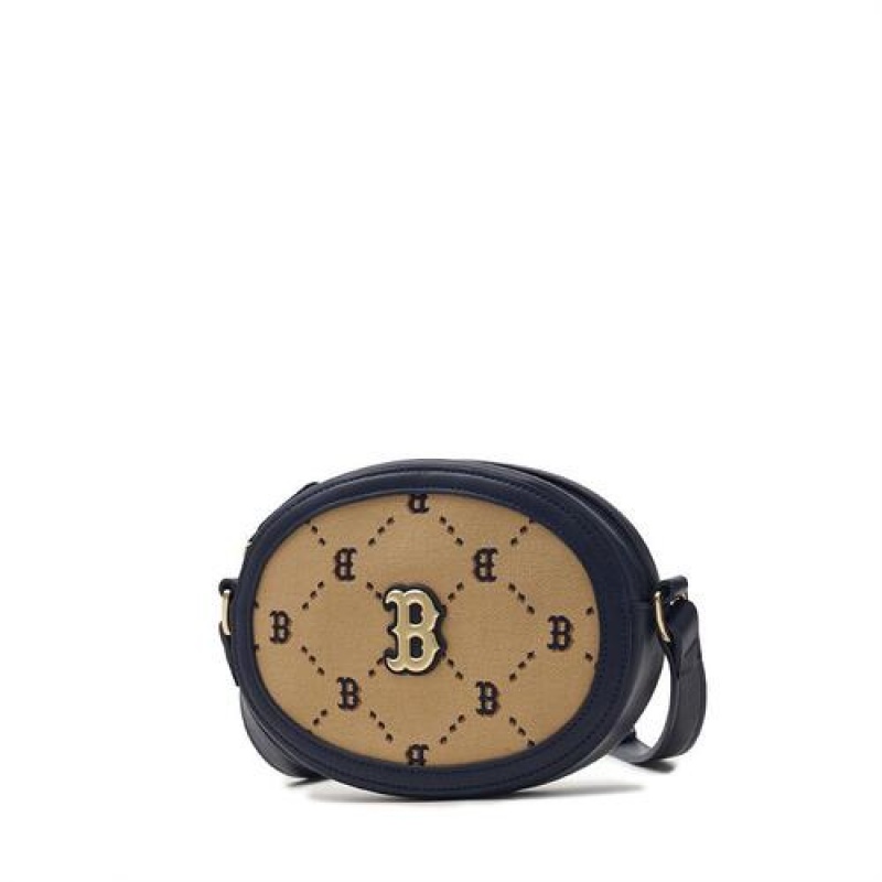 MLB Dia Monogram Round Crossbag Accessories Beige | USA_MLB44064