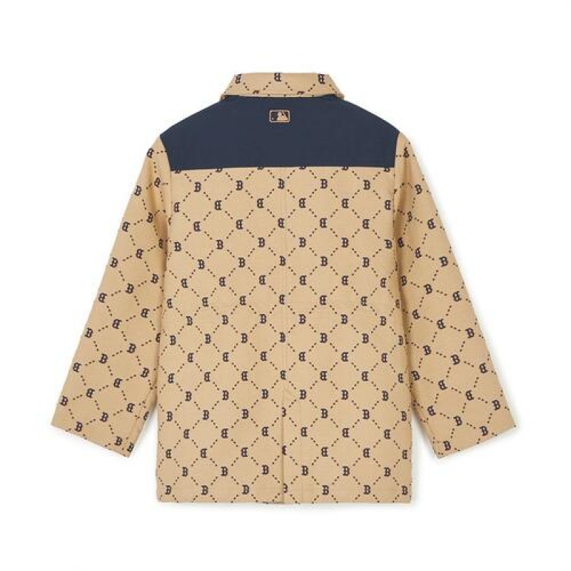 MLB Dia Monogram Safari Jumper Outerwear Beige | USA_MLB78987