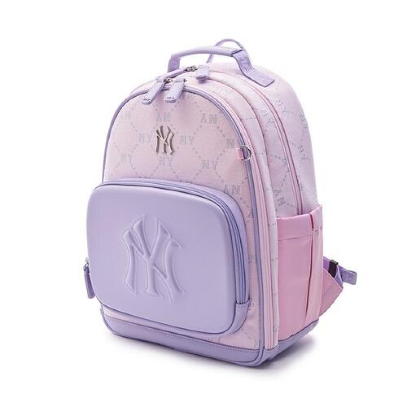 MLB Dia Monogram School Bag Accessories Purple | USA_MLB48429