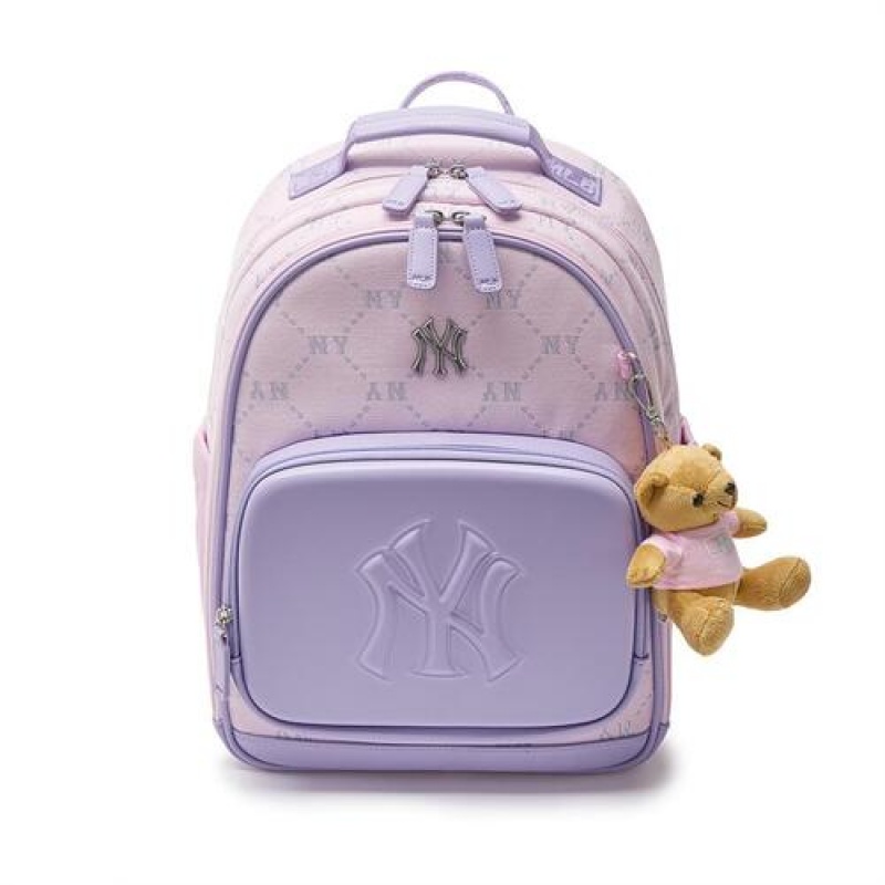 MLB Dia Monogram School Bag Accessories Purple | USA_MLB48429