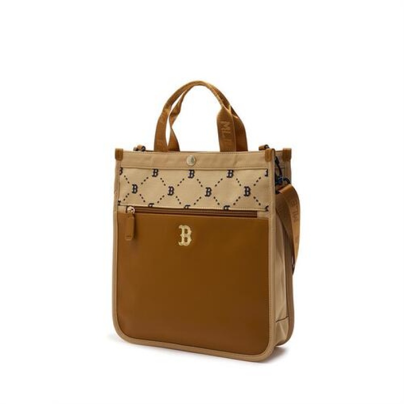 MLB Dia Monogram School Sub Bag Accessories Brown | USA_MLB28239