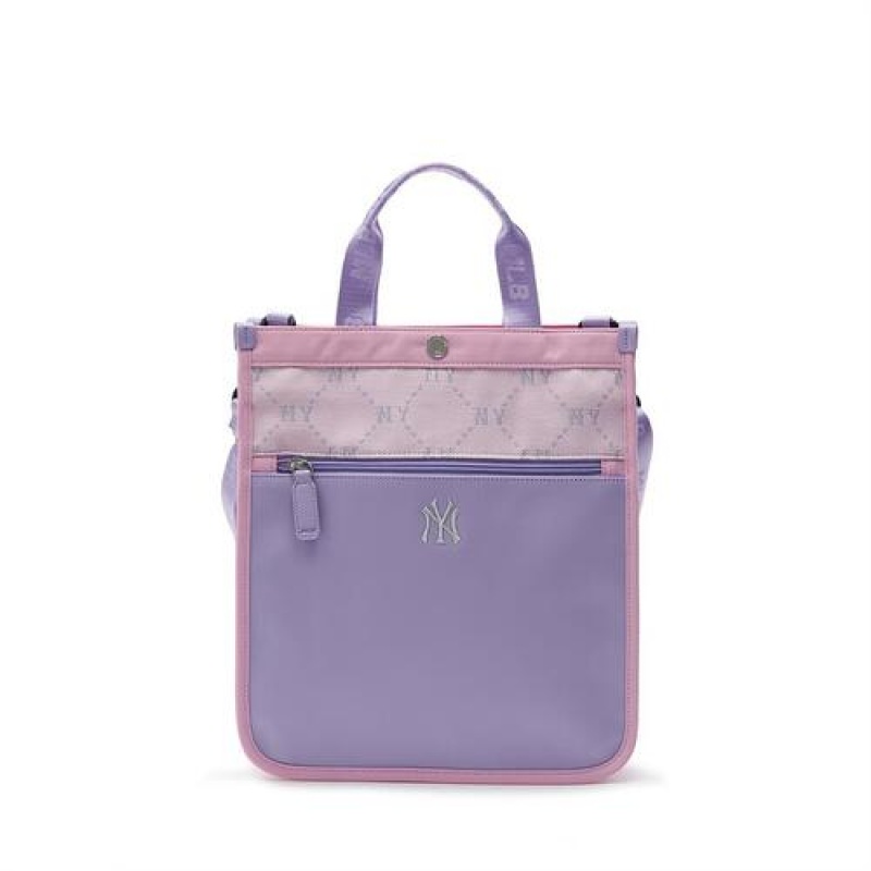 MLB Dia Monogram School Sub Bag Accessories Purple | USA_MLB70361