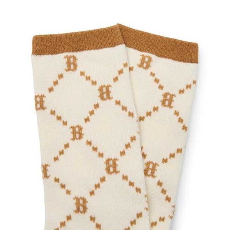 MLB Dia Monogram Skate Socks Accessories Brown | USA_MLB80840