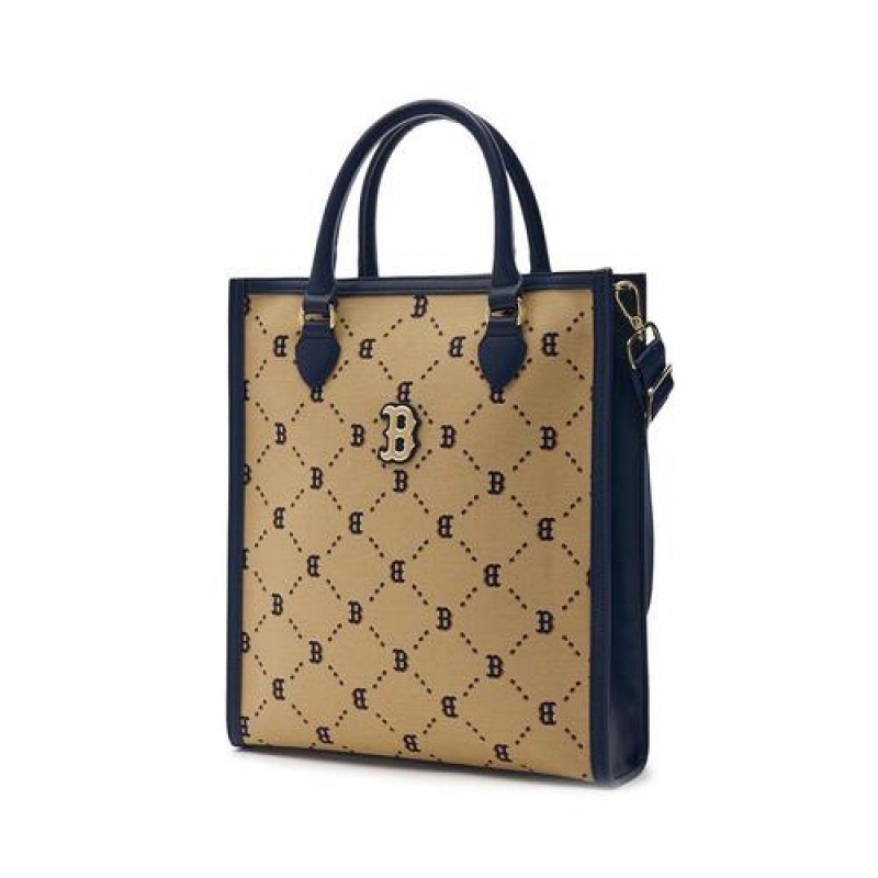 MLB Dia Monogram Totebag Accessories Beige | USA_MLB48081