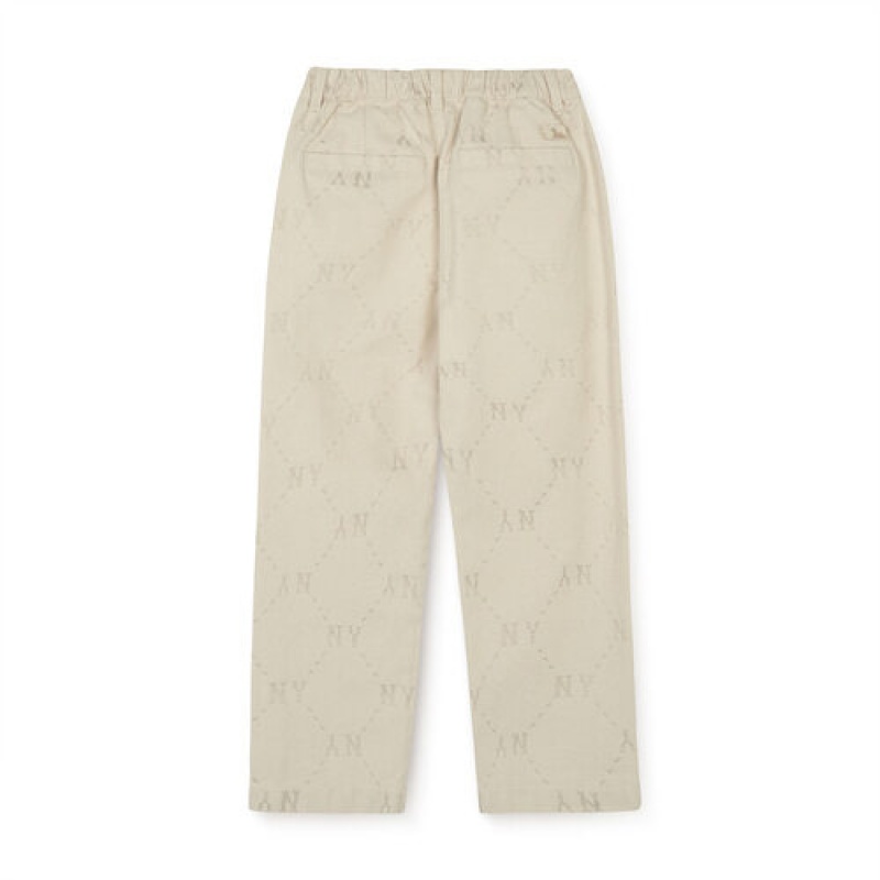 MLB Dia Monogram Woven Pants Bottoms White | USA_MLB72539