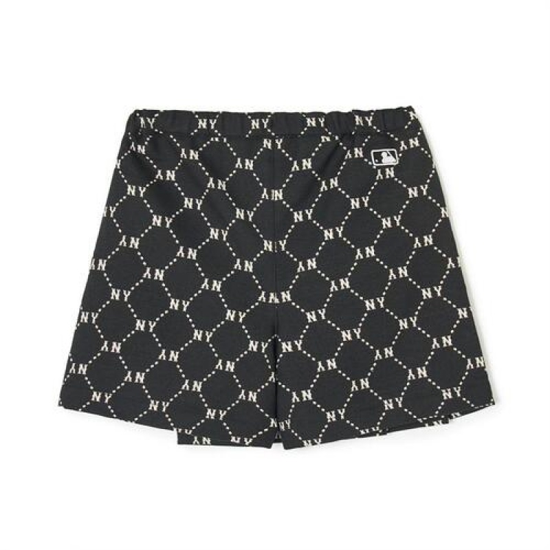 MLB Dia Monogram Woven Skort Bottoms Black | USA_MLB76039