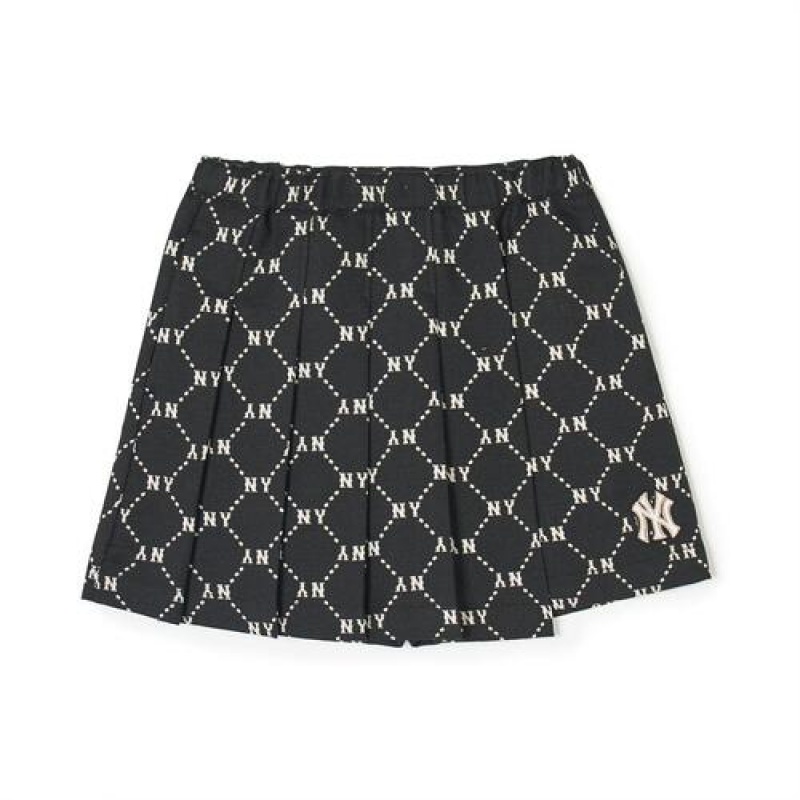 MLB Dia Monogram Woven Skort Bottoms Black | USA_MLB76039