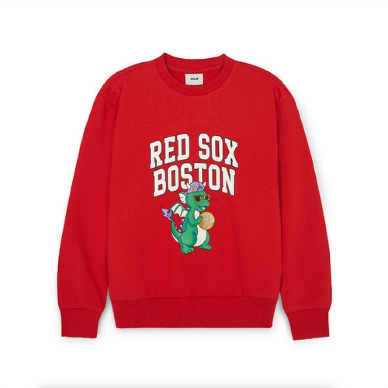 MLB Dragon Sweatshirt Tops Red | USA_MLB75871