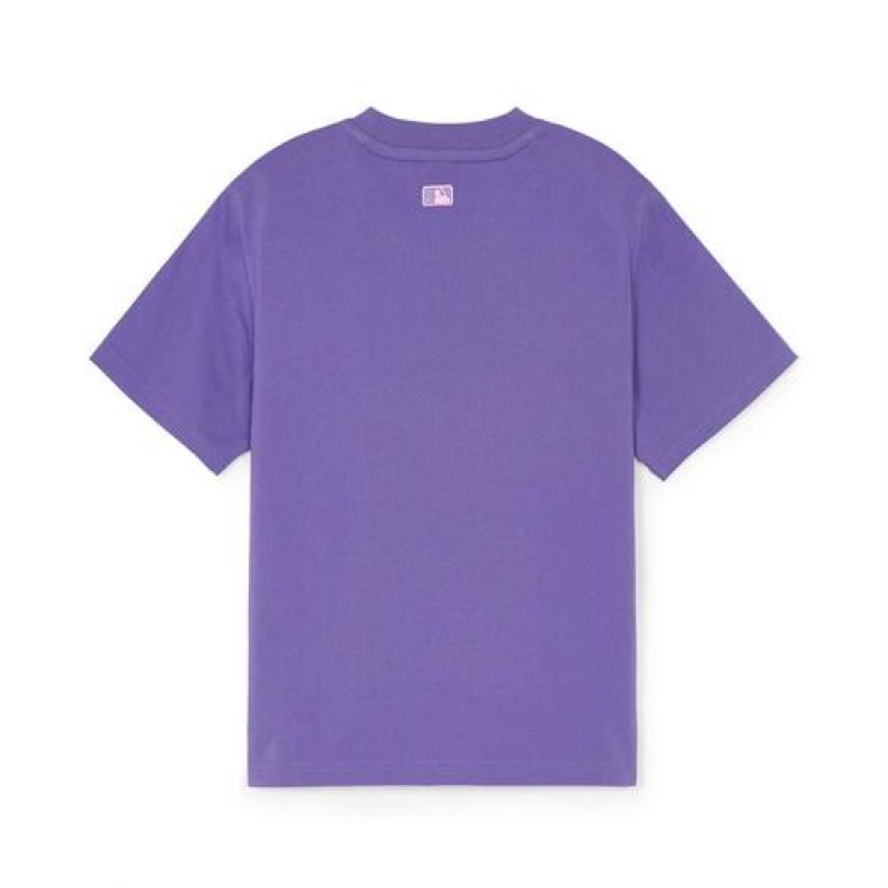 MLB Dragon T Shirt Tops Purple | USA_MLB27419