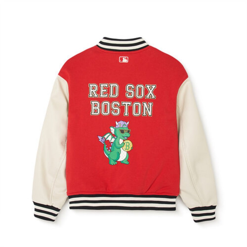 MLB Dragon Varsity Jumper Outerwear Red | USA_MLB28792