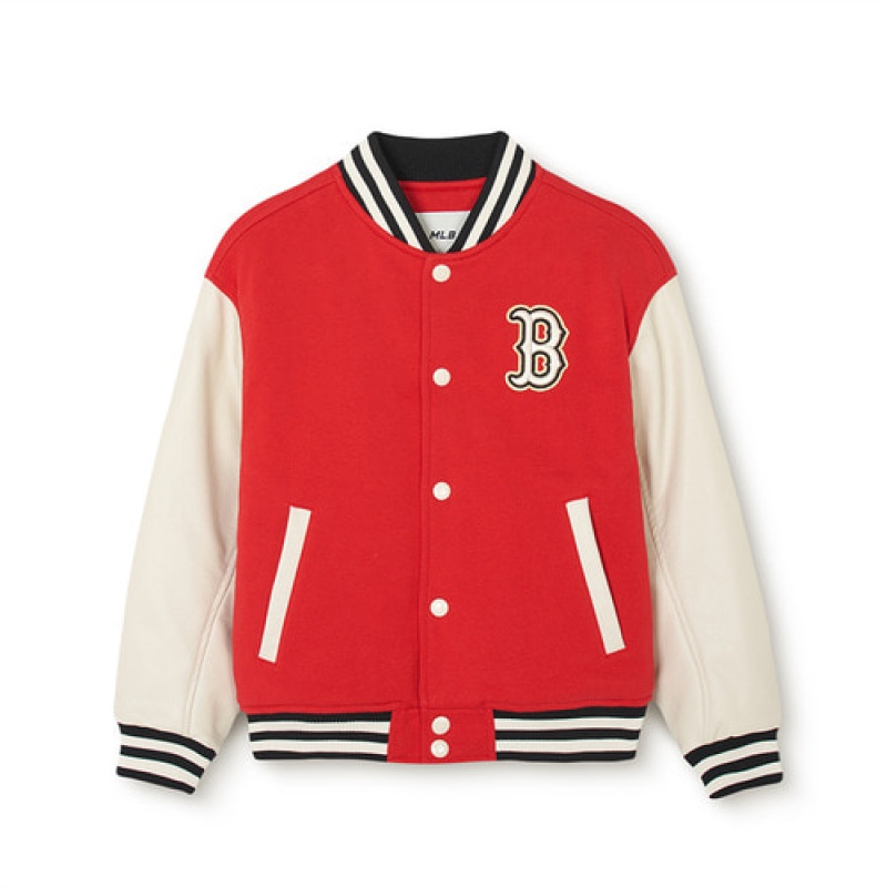 MLB Dragon Varsity Jumper Outerwear Red | USA_MLB28792