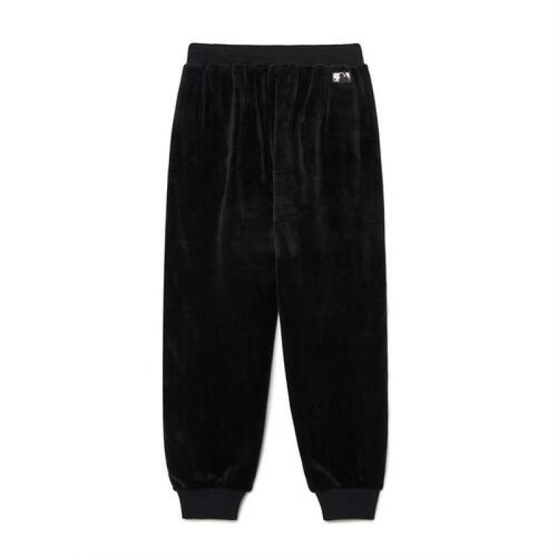 MLB Girl`s Basic Brushed Velour Sweatshirt Bottoms Black | USA_MLB17493