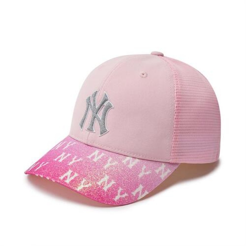 MLB Gradation Monogram Trucker Cap Pink | USA_MLB17014