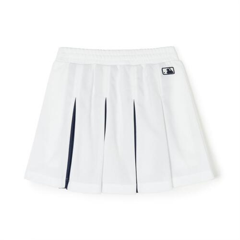 MLB Green Play Pleats Skirt Bottoms White | USA_MLB48527