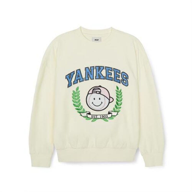 MLB Greenplay Sweatshirt Tops Beige | USA_MLB87760