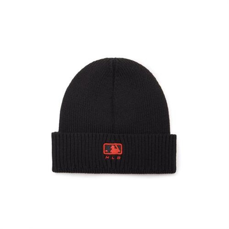 MLB Heart Beanie Cap Black | USA_MLB76186