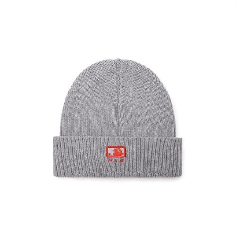 MLB Heart Beanie Cap Grey | USA_MLB13852