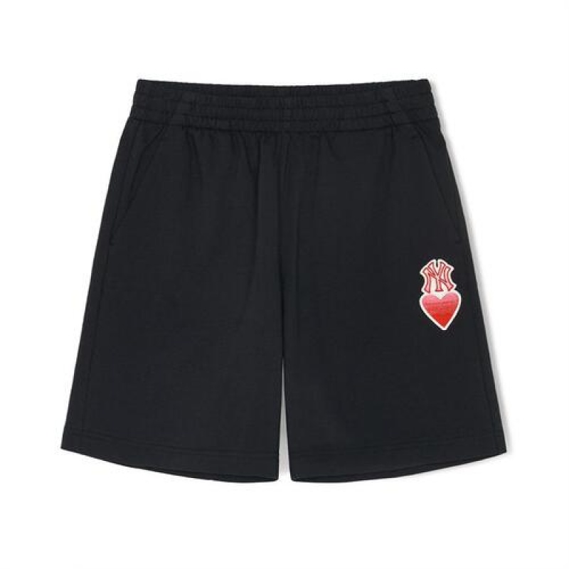 MLB Heart Logo Shorts Bottoms Black | USA_MLB27941