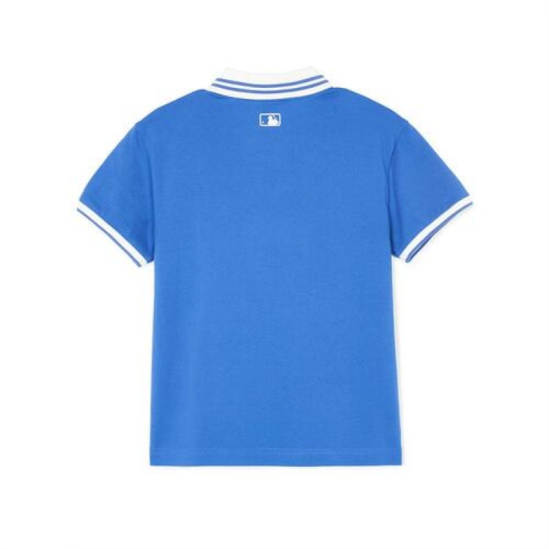 MLB Heart Pique T Shirt Tops Blue | USA_MLB45616