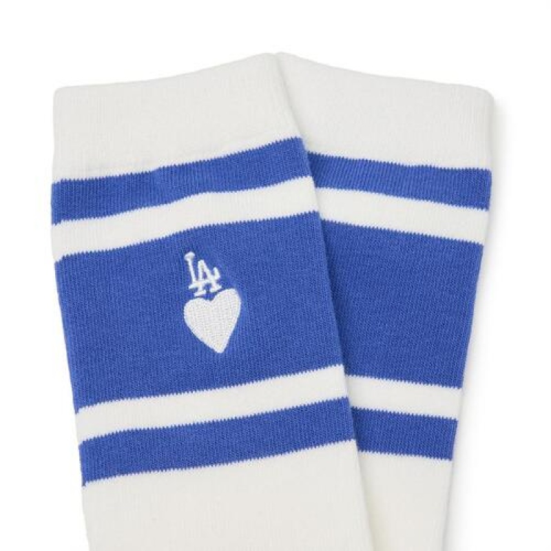 MLB Heart Skate Socks Accessories Blue | USA_MLB95556