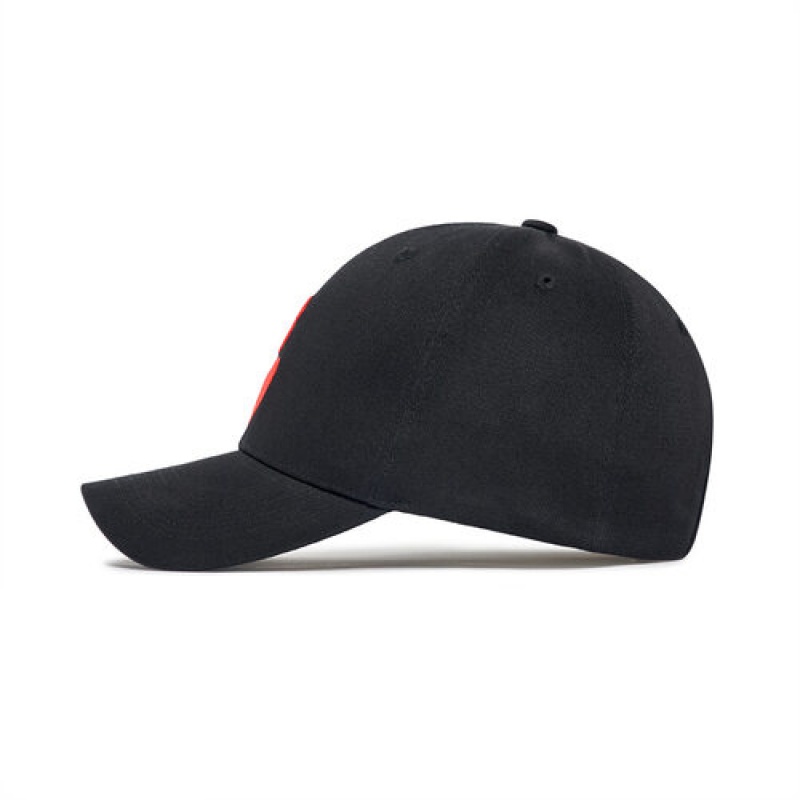 MLB Heart Structured Baseball Caps Black | USA_MLB76206