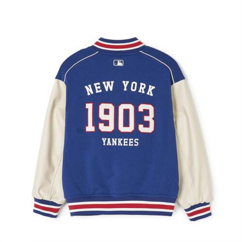 MLB Jersey Varsity Jumper Outerwear Blue | USA_MLB77058