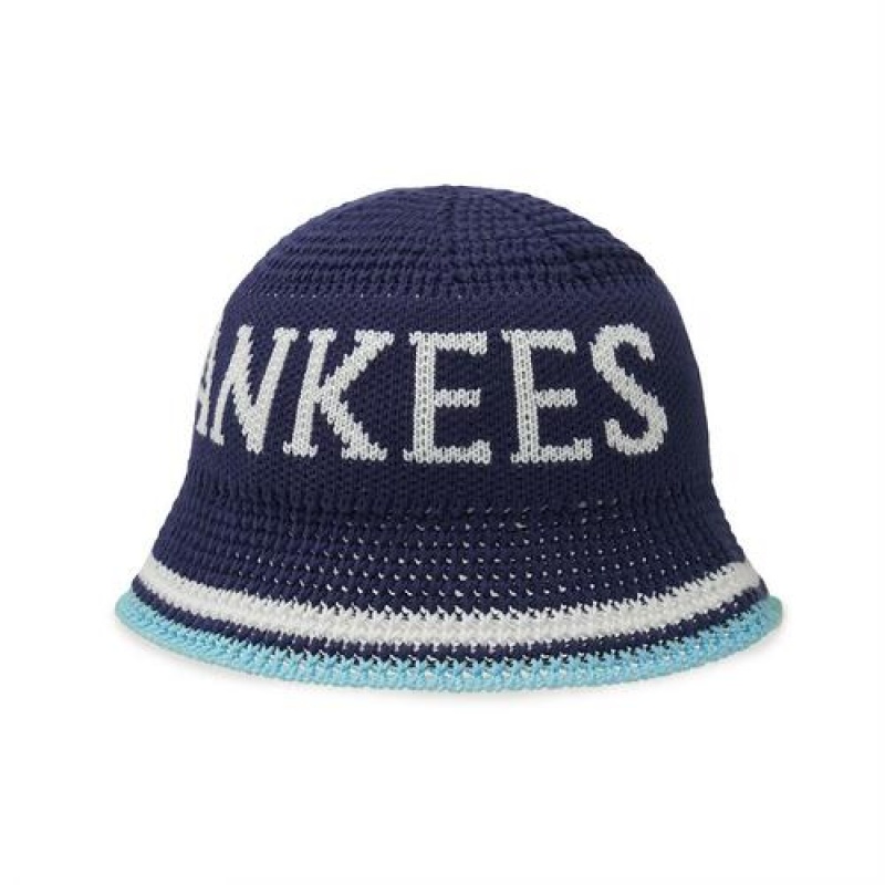 MLB Knit Crochet Dome Fit Hat Navy | USA_MLB35533