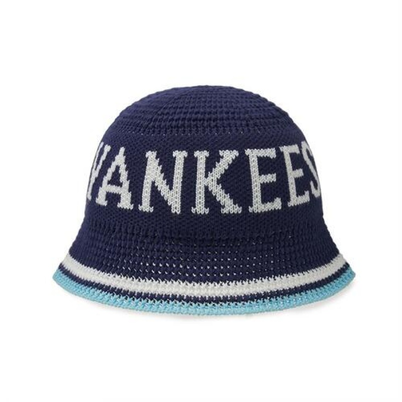 MLB Knit Crochet Dome Fit Hat Navy | USA_MLB35533