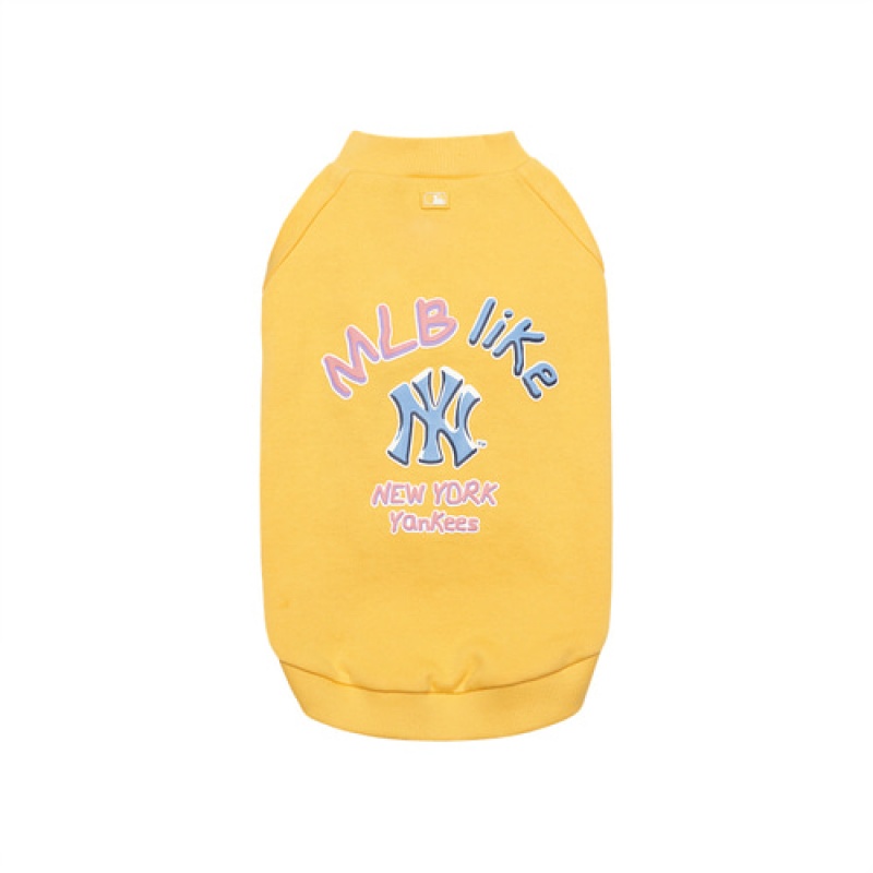 MLB Like Sweatshirt Pet Yellow | USA_MLB32510