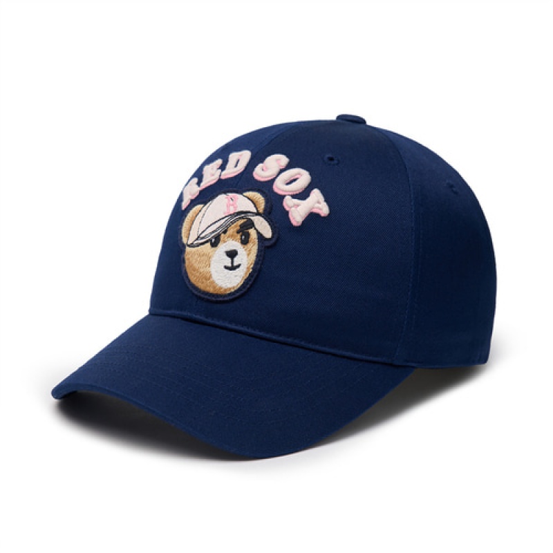 MLB Mega Bear Structured Baseball Caps Navy | USA_MLB49515