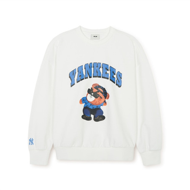 MLB Megabear Sweatshirt Tops White | USA_MLB16769