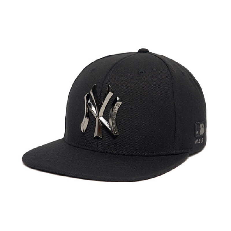 MLB Metal Logo Snapback Baseball Caps Black | USA_MLB62305