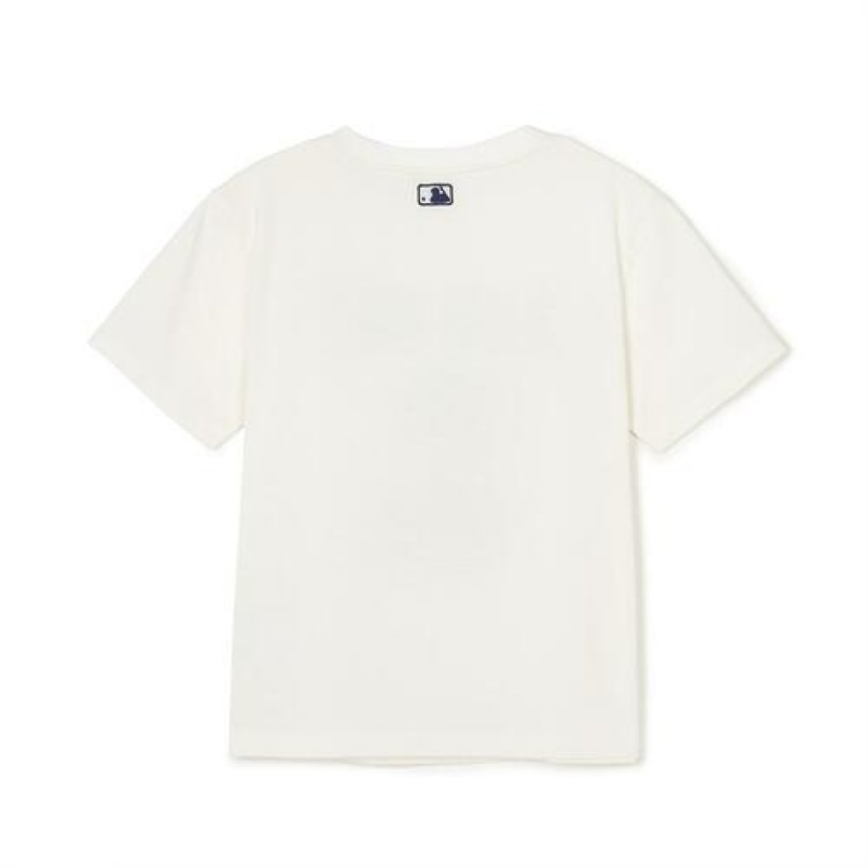 MLB Mono Bear T Shirt Tops White | USA_MLB20445