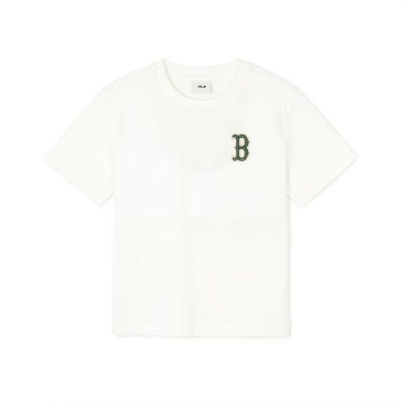 MLB Monogram Camping Big Logo T Shirt Tops White | USA_MLB42625