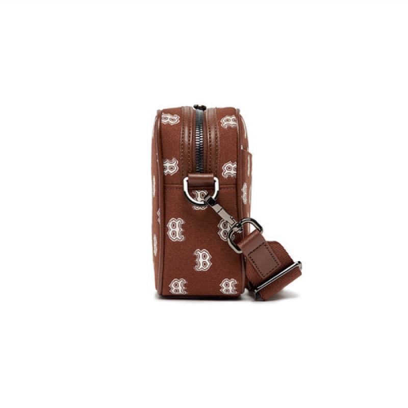 MLB Monogram Crossbody Bags Brown | USA_MLB30481