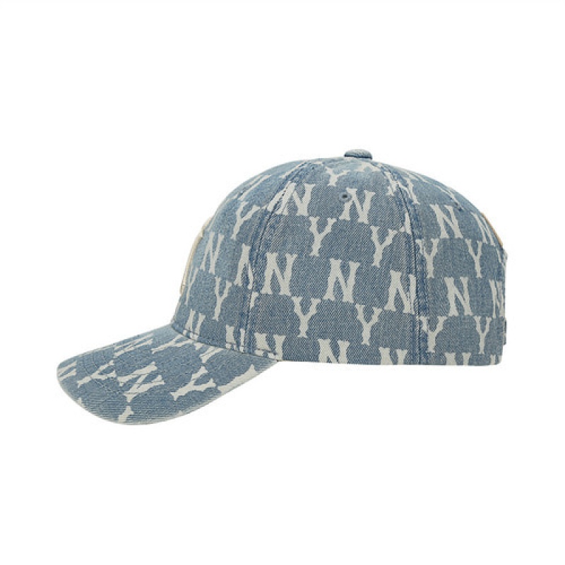 MLB Monogram Denim Baseball Caps Blue | USA_MLB56765