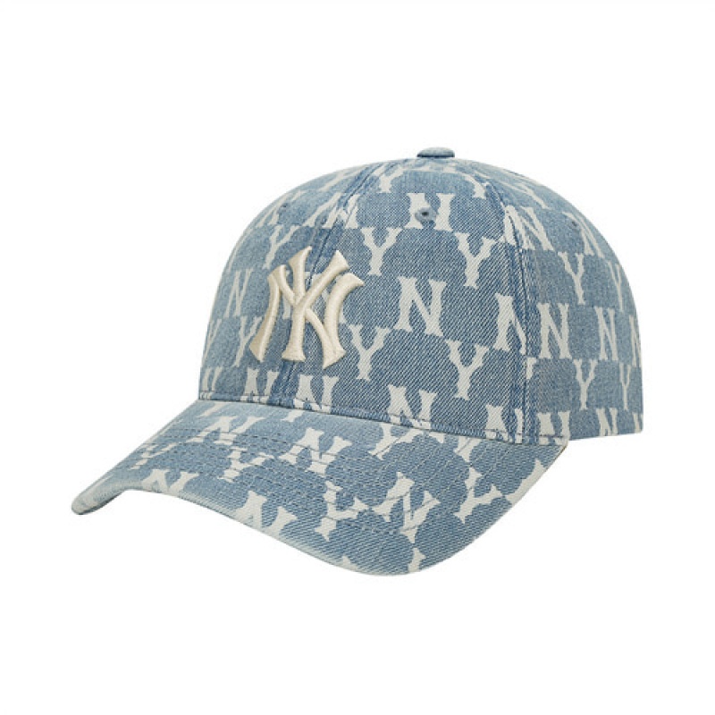 MLB Monogram Denim Baseball Caps Blue | USA_MLB56765