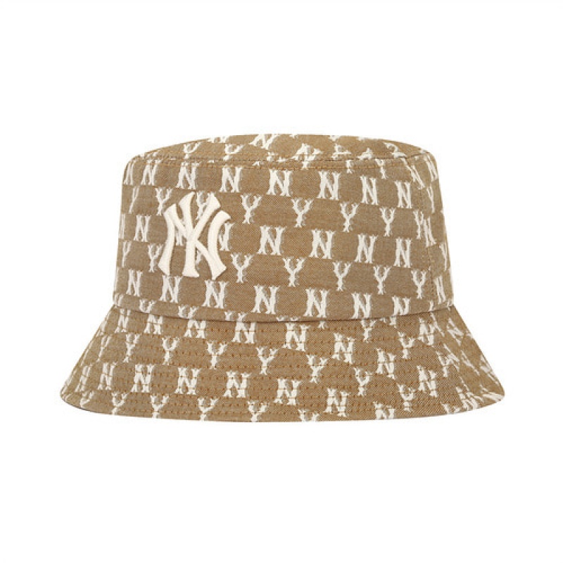 MLB Monogram Jacquard Hat Beige | USA_MLB45318