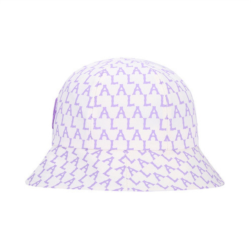 MLB Monogram Pastel Dome Hat Purple | USA_MLB82548