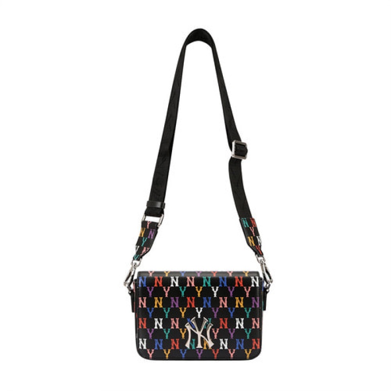 MLB Monogram Rainbow Crossbody Bags Multicolor / Black | USA_MLB77231