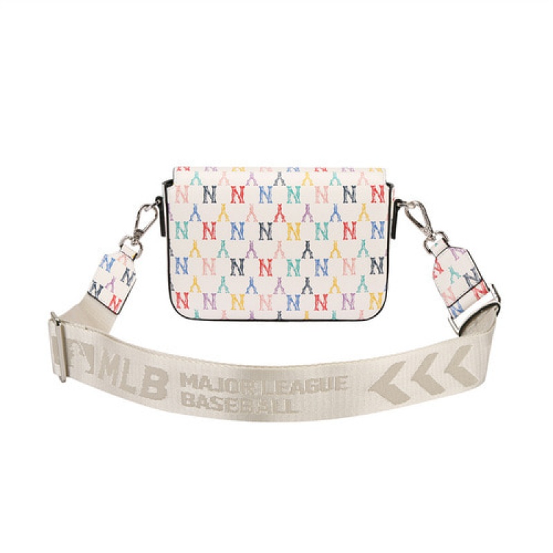 MLB Monogram Rainbow Crossbody Bags Multicolor / White | USA_MLB90883