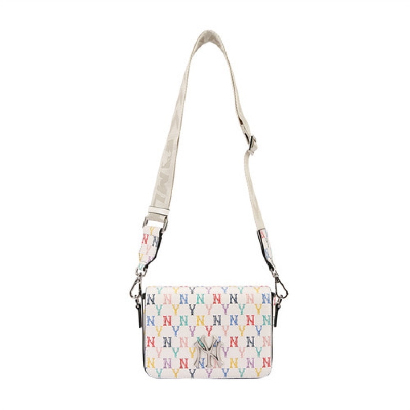 MLB Monogram Rainbow Crossbody Bags Multicolor / White | USA_MLB90883